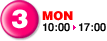 3() 10:00`17:00