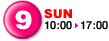 9日(日) 10:00〜17:00