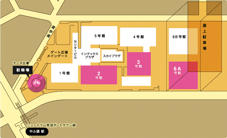 MAP:大阪会場 | インテックス 大阪(2・3・6A号館)