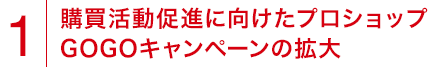 1.購買活動促進に向けたプロショップGOGOキャンペーンの拡大