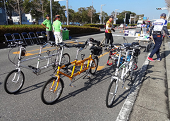 タンデム自転車体験