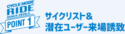 サイクリスト＆潜在ユーザー来場誘致