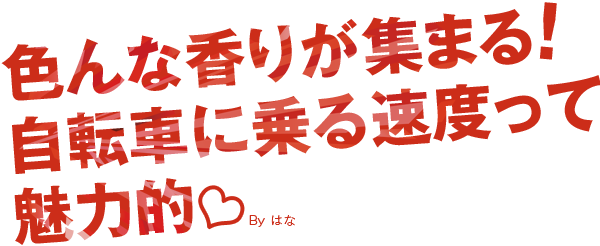 色んな香りが集まる！自転車に乗る速度って魅力的　byはな